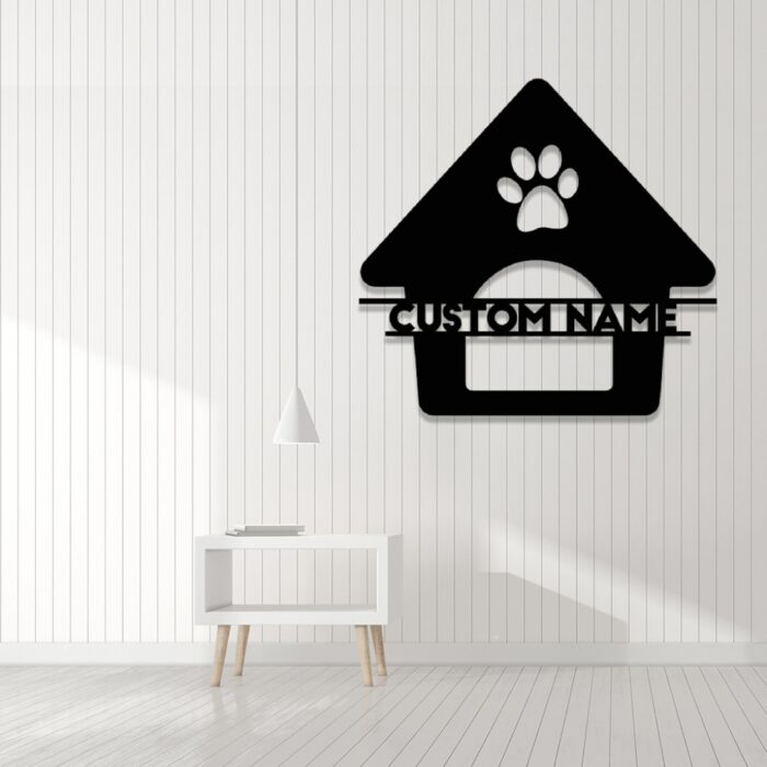 OPacific Custom Dog House Metal Sign Art Personalized Name Sign Wall Art Decor Custom Metal Sign Dog House Decorate Wall Hanging Animal Funny Pet Gifts - Image 2