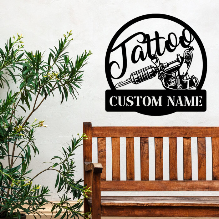 Custom Tattoo Metal Wall Signs - Personalized Tattoo Metal Wall Art - Tattoo Metal Wall Decor - Tattoo Artist Gift - Ink Studio Name Sign - Tattoo Shop Decor - Image 5