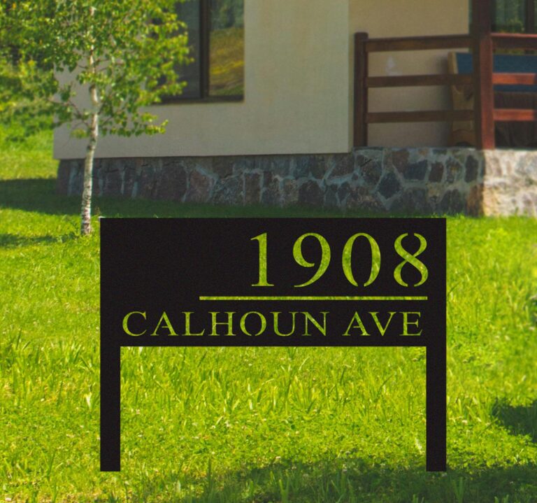 Address Sign with Stakes,Custom House Number Sign ,Personalized Staked Address Sign,Home Number Sign,Yard Address Sign,Lawn Address Sign