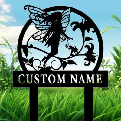 Personalized Fairy Garden Metal Stake | Custom Yard Decoration | Flower Bed Sign | Outdoor Garden Accent | Mother's Day Gift Idea | 8"-24"